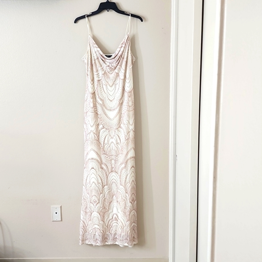 Ivory & Rose Gold Formal Dress